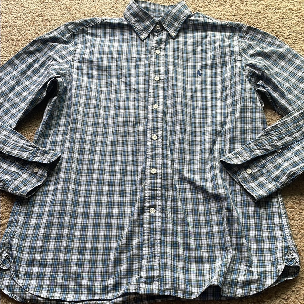 Polo by Ralph Lauren Men's Blue Plaid Shirt size 15.5